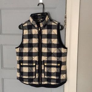 JCrew navy pattern vest